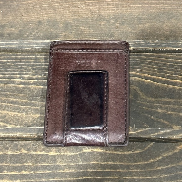 Fossil card wallet with money clip - Picture 3 of 4